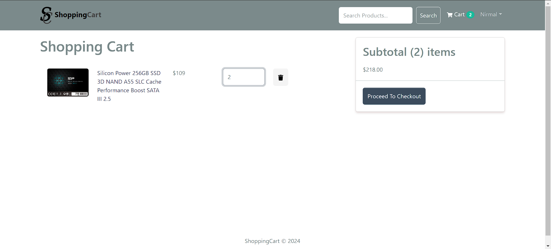 CartScreen screenshot